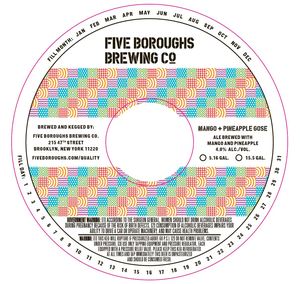 Five Boroughs Brewing Co. Mango + Pineapple Gose