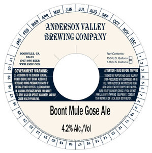 Anderson Valley Brewing Company Boont Mule