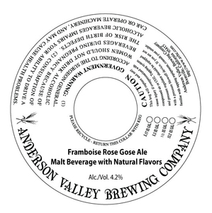 Anderson Valley Brewing Company Framboise Rose