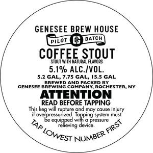 Genesee Brew House Coffee Stout August 2017