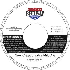 Beltway Brewing Co New Classic Mild Ale