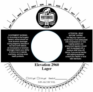 Whitehorse Brewing LLC Elevation 2960 August 2017