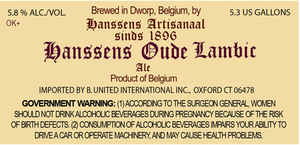 Hanssens Artisanaal Hanssens Oude Lambic August 2017