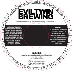 Evil Twin Brewing Bible Belt August 2017