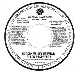 Captain Lawrence Brewing Co Hudson Valley Harvest Raspberry August 2017