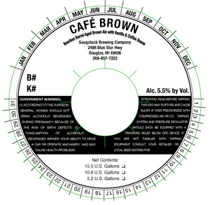 Saugatuck Brewing Company Cafe Brown August 2017