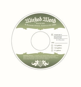 Wicked Weed Brewing Pineapple Sage-on August 2017