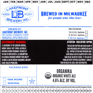Lakefront Brewery Organika