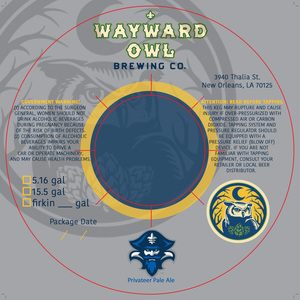 Wayward Owl Brewing Company Privateer Pale Ale