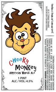Cheeky Monkey American Wheat Ale August 2017