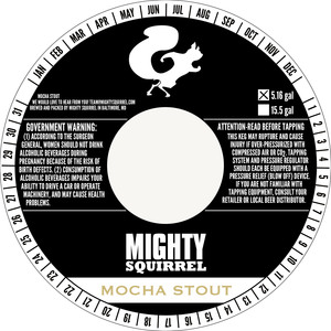 Mighty Squirrel Mocha Stout August 2017
