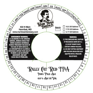 Mark Twain Brewing Co Rally Cat Red IPA August 2017
