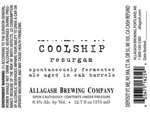 Allagash Brewing Company Coolship Resurgam August 2017
