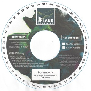 Upland Brewing Company Boysenberry