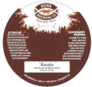 Kona Brewing Company Kanaha August 2017