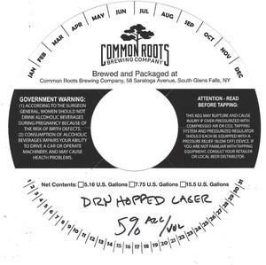 Common Roots Brewing Company Dry Hopped Lager August 2017