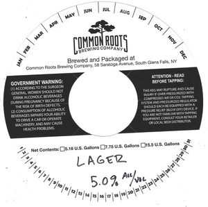 Common Roots Brewing Company House Lager August 2017