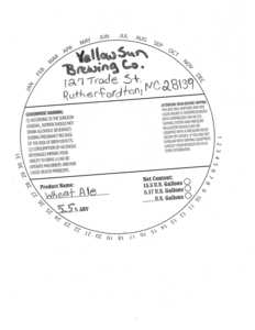 Yellow Sun Brewing Co September 2017