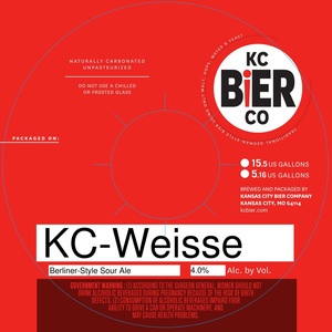 Kansas City Bier Company Kc-weisse
