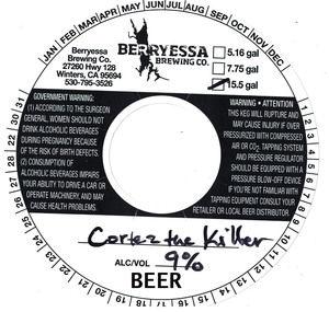 Berryessa Brewing Co. Cortez The Killer