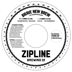 Zipline Brewing Co. Dry-hopped Tangerine Sour September 2017