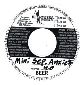 Berryessa Brewing Co. Mini Sep Anxiety