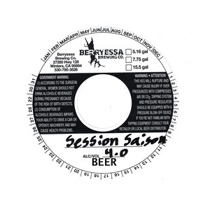 Berryessa Brewing Co. Session Saison