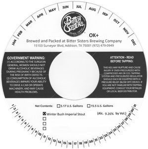 Bitter Sisters Brewing Company Winter Bush