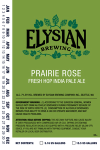 Elysian Brewing Company Prairie Rose September 2017