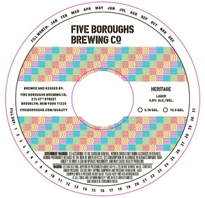 Five Boroughs Brewing Co. Heritage September 2017