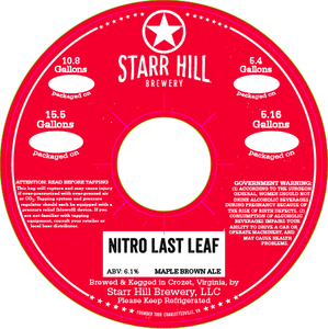Starr Hill Nitro Last Leaf September 2017