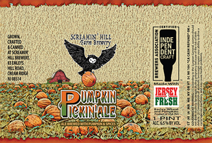 Screamin' Hill Brewery Pumpkin Pickin' Ale September 2017