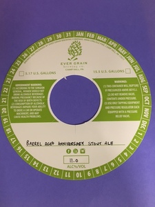 Ever Grain Brewing Co. Barrel Aged Anniversary Stout Ale