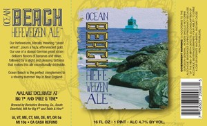 Berkshire Brewing Company Ocean Beach Hefeweizen Ale