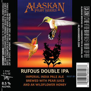 Alaskan Rufous Double IPA September 2017