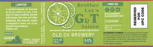 Uncle Lee's G&t Saison September 2017