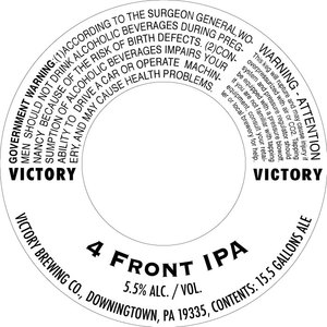 Victory 4 Front IPA September 2017