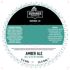 Durango Brewing Co Amber Ale October 2017