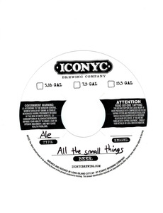 Iconyc Brewing Company All The Small Things September 2017