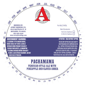 Avery Brewing Co. Pachamama September 2017