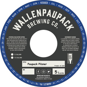 Wallenpaupack Brewing Company Paupack Pilsner