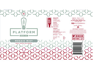 Platform Beer Co. Mosaic Mist