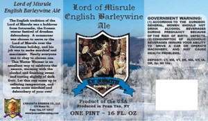 Lord Of Misrule English Barleywine Ale October 2017