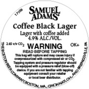 Samuel Adams Coffee Black Lager October 2017