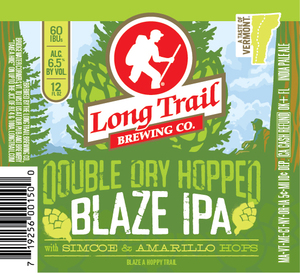 Long Trail Brewing Company Double Dry Hopped Blaze IPA October 2017