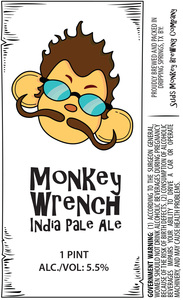 Monkey Wrench India Pale Ale October 2017