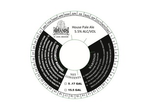 4 Hands Brewing Company House Pale Ale October 2017