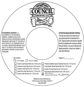 Council Brewing Co. Beg For Murky Imperial India Pale Ale