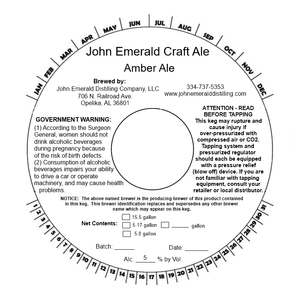 John Emerald Amber Ale October 2017