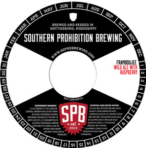 Southern Prohibition Brewing Framboujee